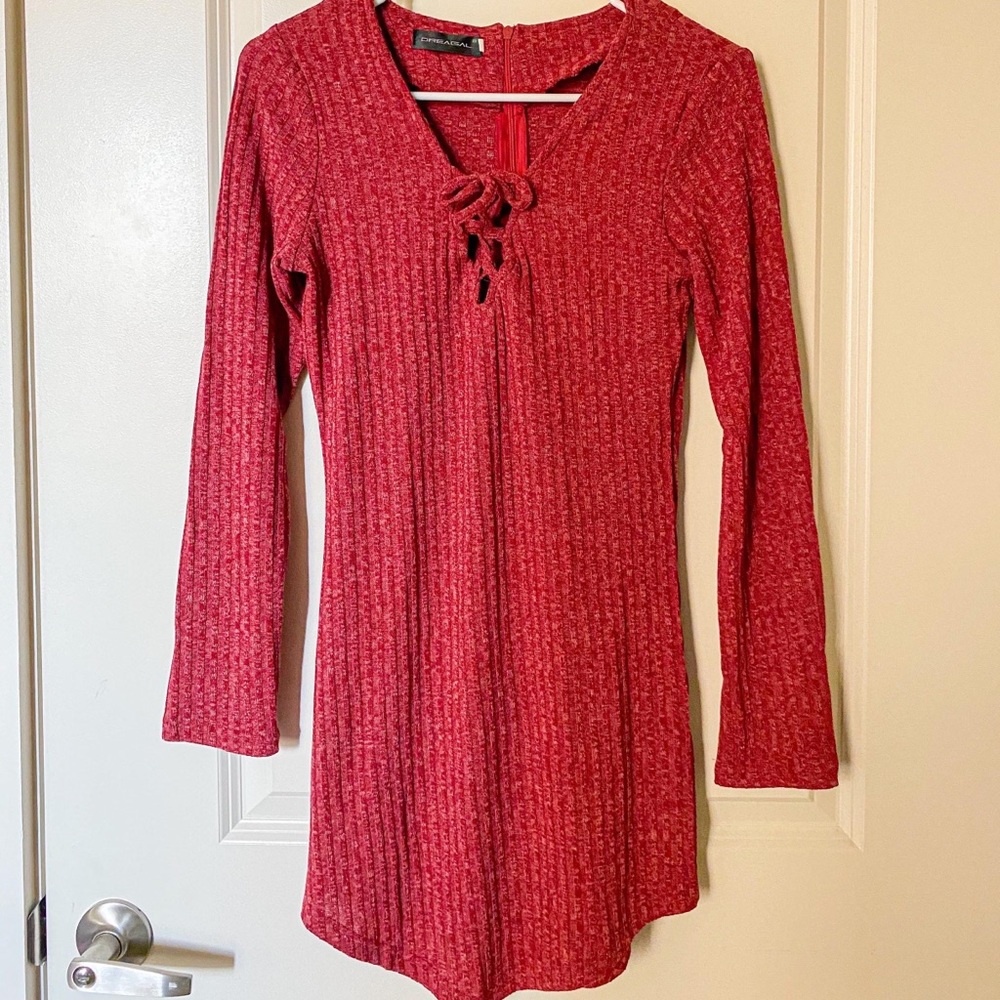 Red Sweater Dress